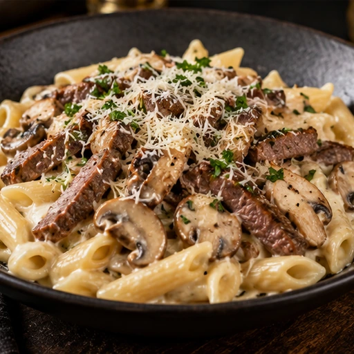 Beef Alfredo Pasta